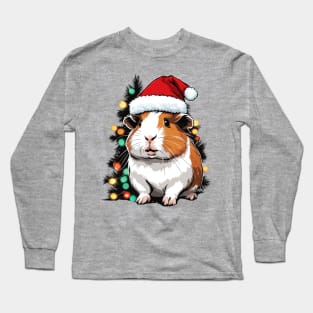 Christmas guinea pig pet lover design Long Sleeve T-Shirt